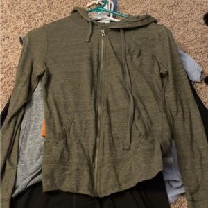 This zip up is very light weight and good for summer nights